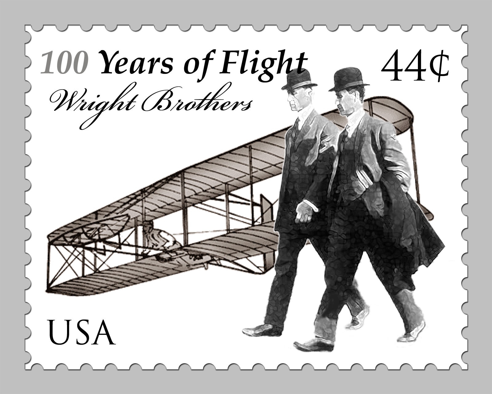 Wright Brothers - Postage Stamp