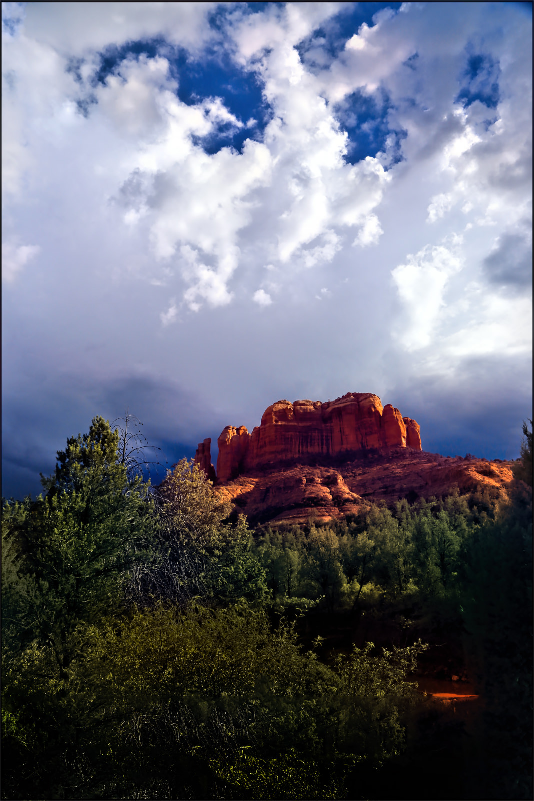 Cathedral Rock (distant) from a South View
